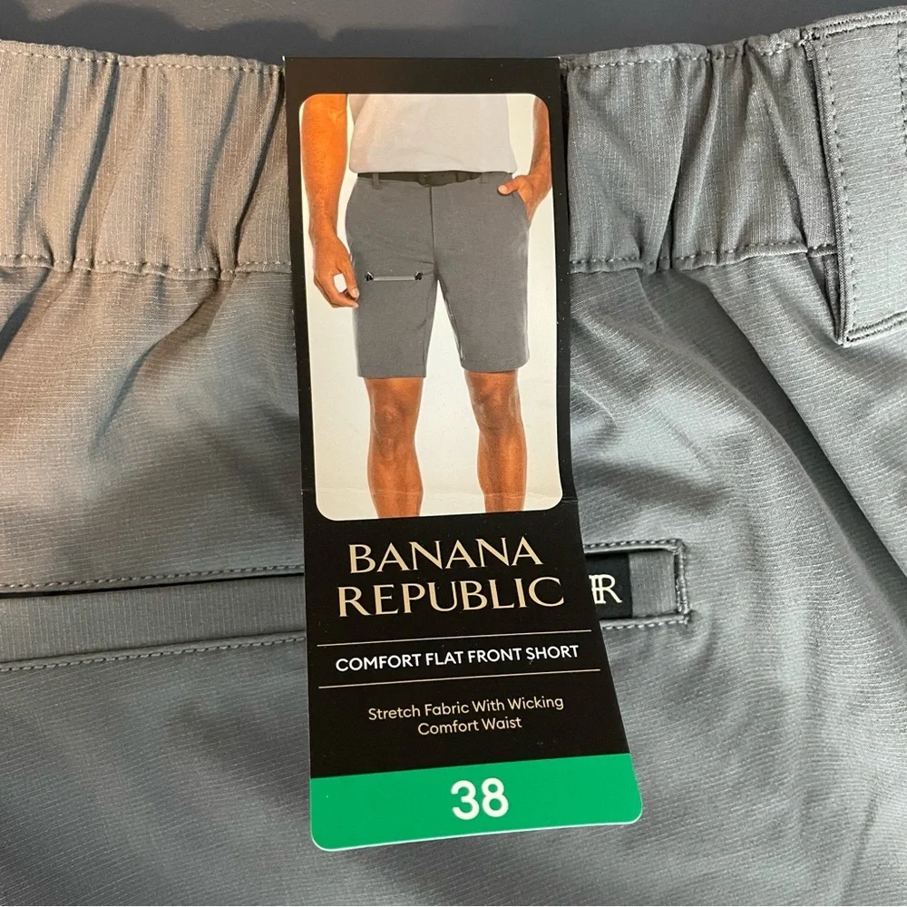 Banana Republic comfort flat front shorts grey  38